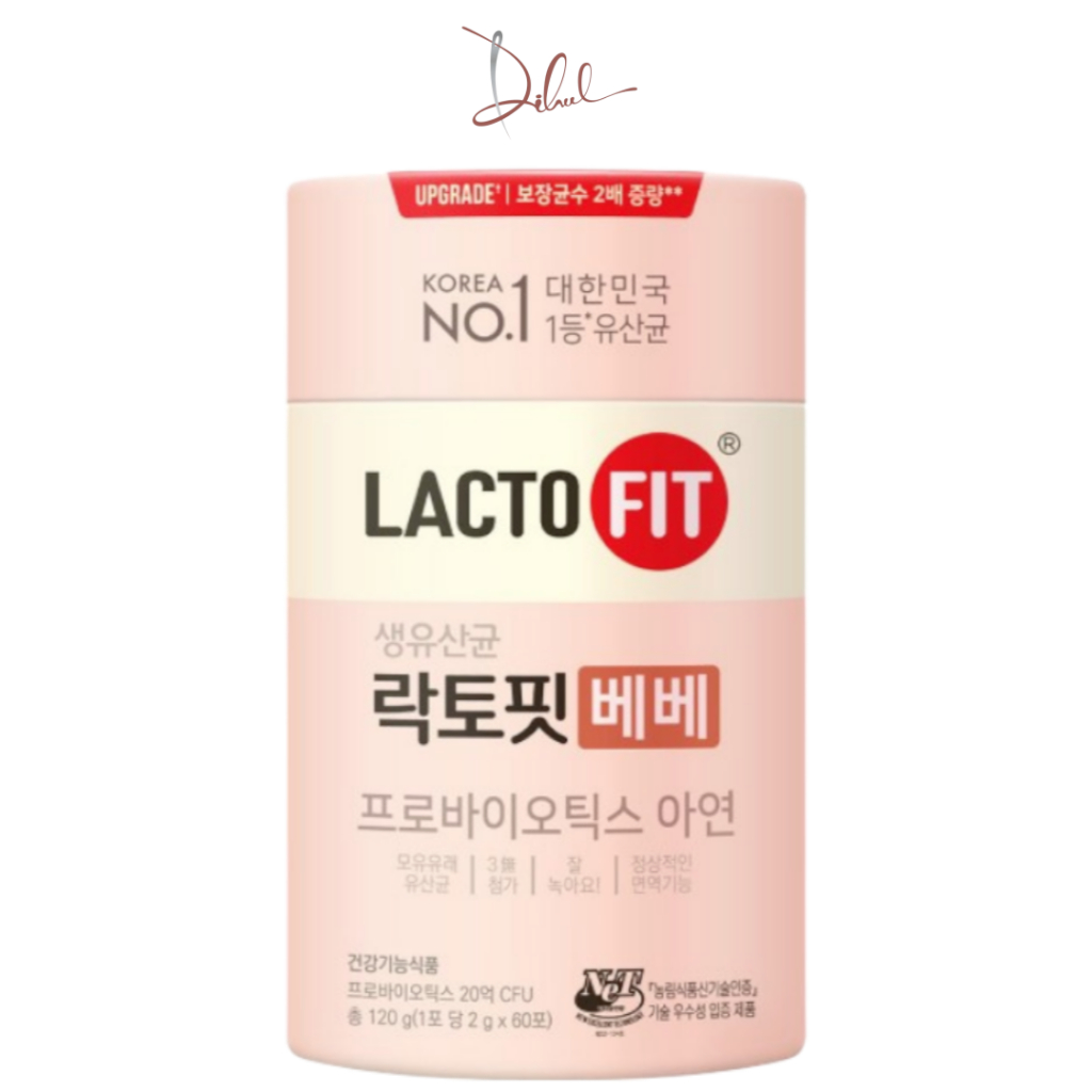 [Lacto-fit] Hộp 60 Gói Men Vi Sinh hỗ trợ sức khỏe hệ tiêu hóa của trẻ em [1-3T] LACTO-FIT BEBE Hàn 