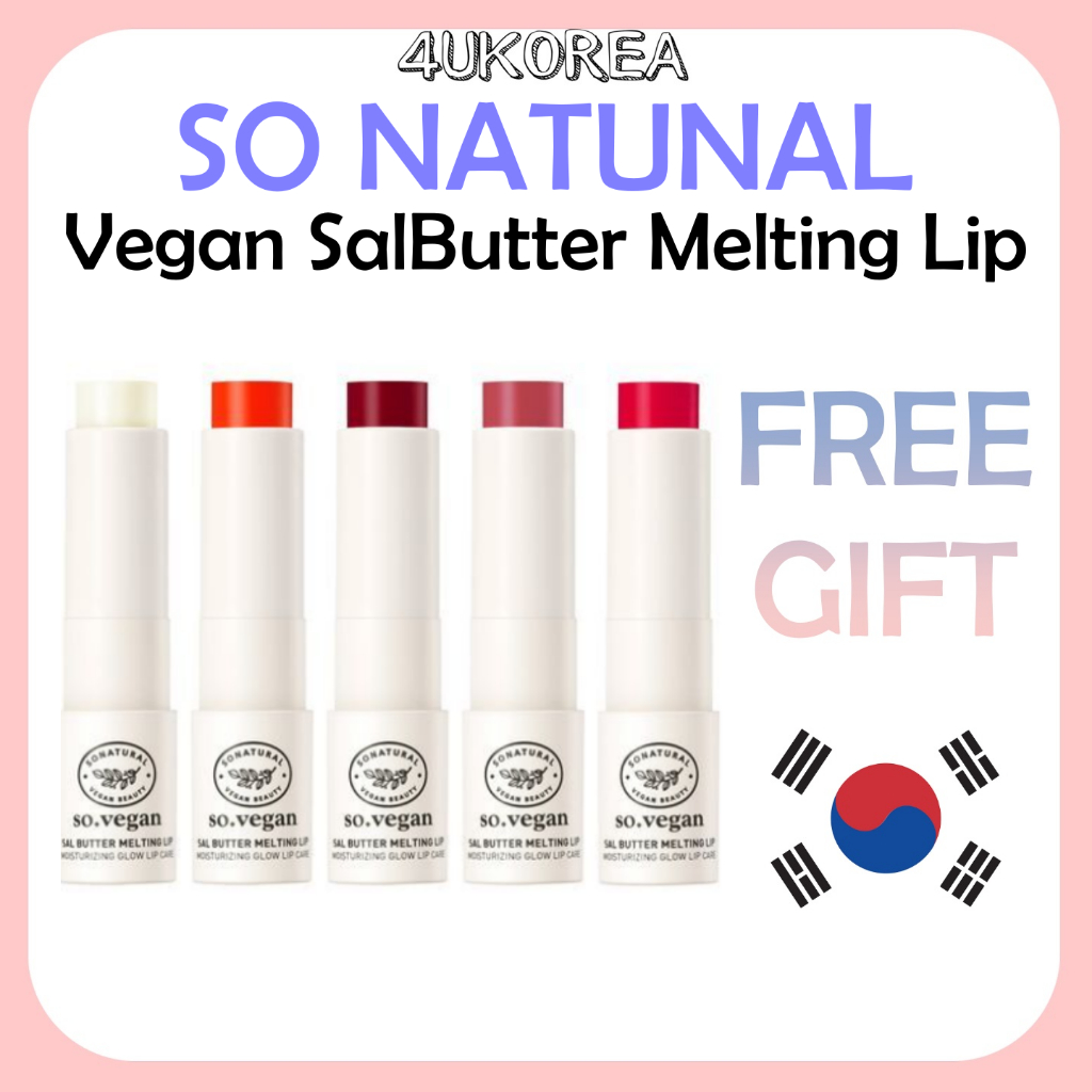 SO Natural Vegan SalButter Melting Lip 5 MÀU / K-BEAUTY