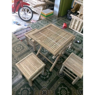 BÀN GHẾ TRE, ĐÔN TRE, TRANG TRÍ