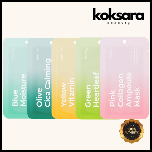 Freemay Vegan Ampoule Mask 1 sheet 5 types