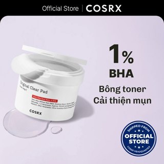 [Livestream]  Hộp 70 bông toner tẩy tế bào chết COSRX BHA One Step Original Clear 135ml - cải thiện mụn đầu đen, mụn đầu trắng