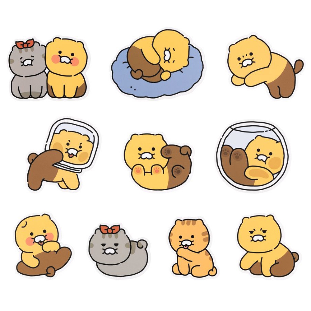 KOREA CHOONSIK BIG POINT REMOVABLE STICKER SET 10 CÁI - hãng vận chuyển máy tính xách tay máy tính b