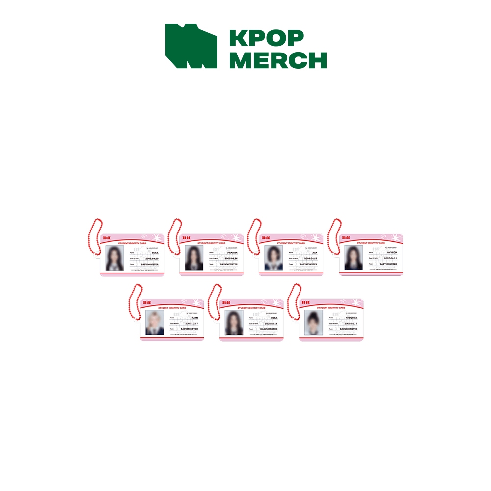 YG ENTERTAINMENT BABYMONSTER - 1st Anniversary Babymonster Student ID Card Keyring