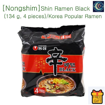 [Nongshim] Shin Ramen Black (134 g, 4 miếng) / Ramen phổ biến Hàn Quốc
