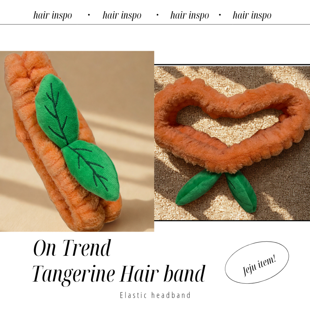 [Đảo Jeju] Dây buộc tóc Jeju Tangerine / Băng đô / Băng đô màu cam / Băng đô Jeju