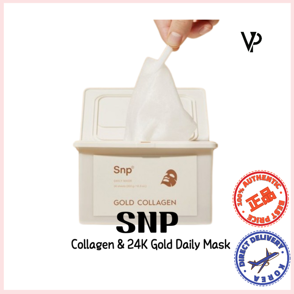 [Snp] Mặt nạ Collagen & vàng 24K hàng ngày, 30 tờ