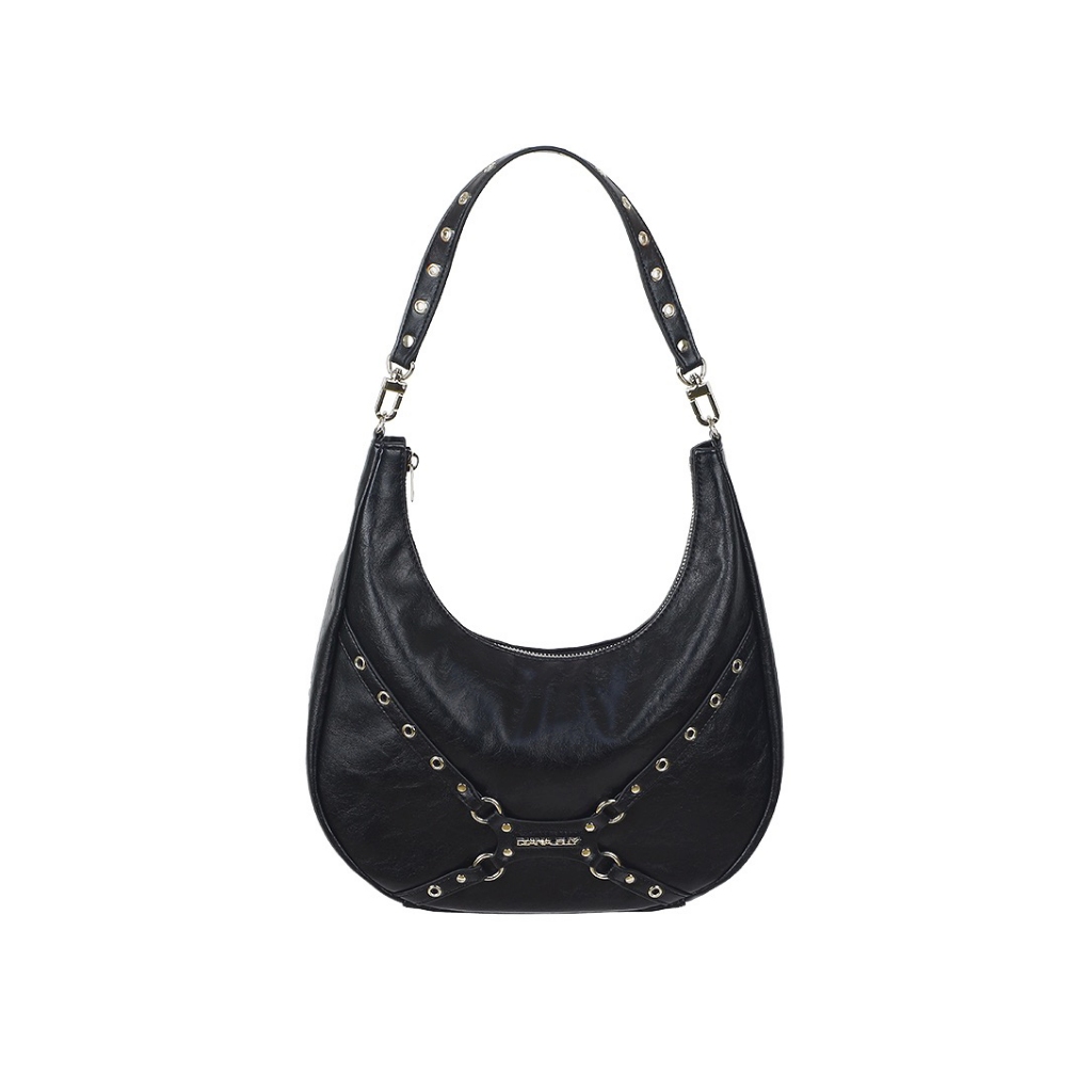 DIANA ELLY / Túi Garter / Đen / #rockchic #hobobag