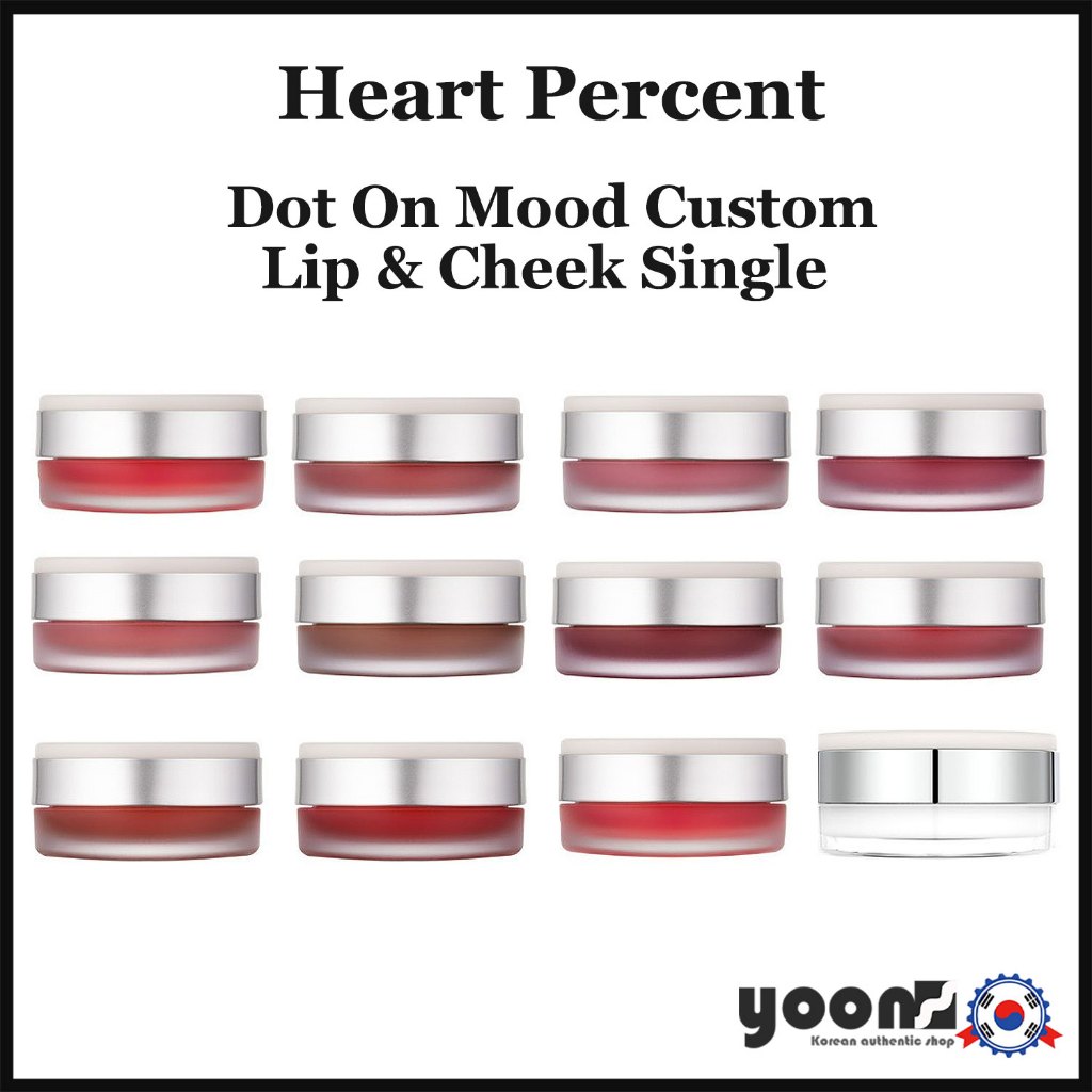 (MỚI) [Heart Percent] Dot On Mood Custom Lip & Cheek Single _ Từ Hàn Quốc