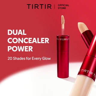   TIRTIR  Kem che khuyết điểm 2 đầu Che quầng thâm mụn vết thâm dễ tán mịn che phủ tự nhiên 8g  Liquid 4g + Stick 4g     20 màu  