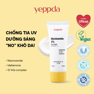   HSD 19 9 2026  Kem chống nắng cấp ẩm dưỡng sáng da Yeppda Niacinamide 3% Sun Cream 50ml SPF50+ PA++++ 
