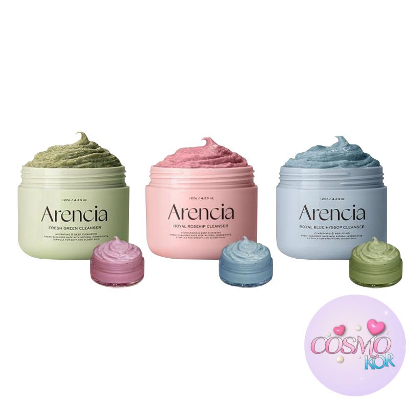 Arencia Fresh Rice Cake Cleanser / ARENCIA Fresh Cleanser Series 120g+15g 3types (Fresh green, Royal