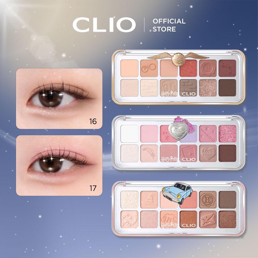 [CLIO] Hợp tác HARRY POTTER | Bảng Mắt Pro Air (20 Màu) 7.2g | 12 sắc thái trang điểm mắt, TẤT CẢ chảo nhấn, có thể xây dựng, tùy chỉnh