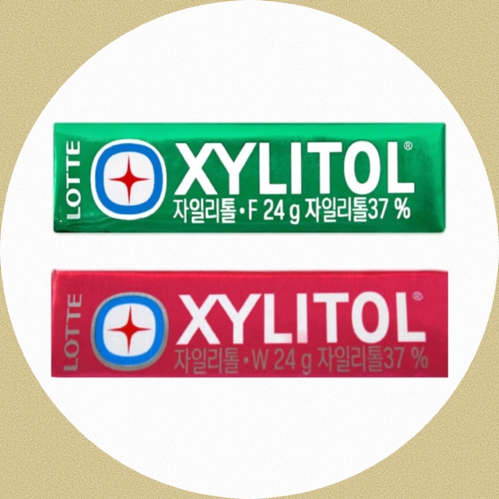 [Lotte] Xylitol Nhai Ngọt 24g 2 Hương Vị / Kẹo Cao Su Nhai Lotte
