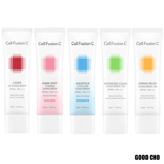 [Cell Fusion C] Laser UV/Dark Spot Toning/Aquatica Cooling/Advanced Clear/Derma Relief Sunscreen 50m