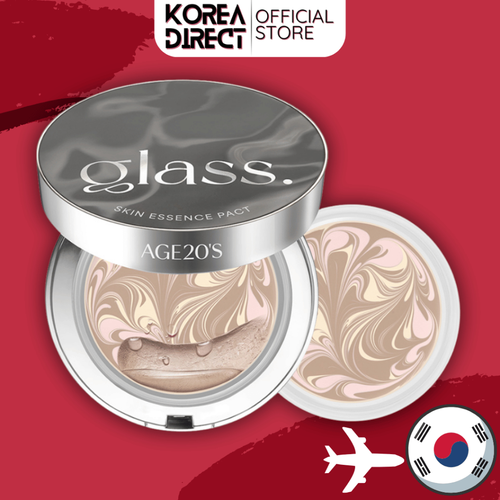 Age 20 's Glass Skin Essence Pact Glow Refill Set, foundation Pact, Compact foundation foundation, C