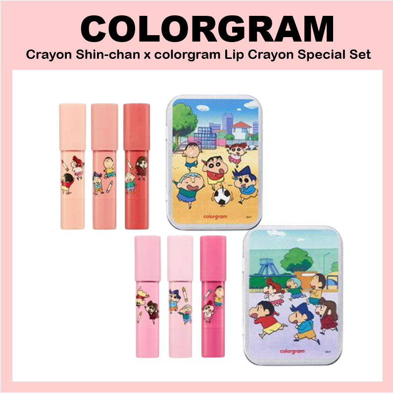 [colorgram] Bộ bút chì màu Crayon Shin-chan x colorgram Lip Crayon