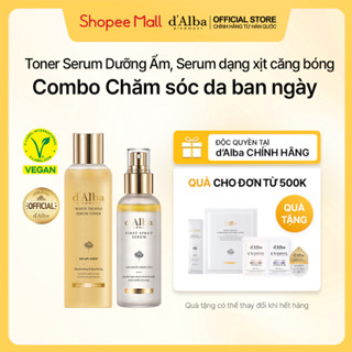 [d'Alba Official] Combo Chăm sóc da ban ngày (Toner Serum Dưỡng Ẩm 100 giờ 180ml, Serum dạng xịt căng bóng 100ml)