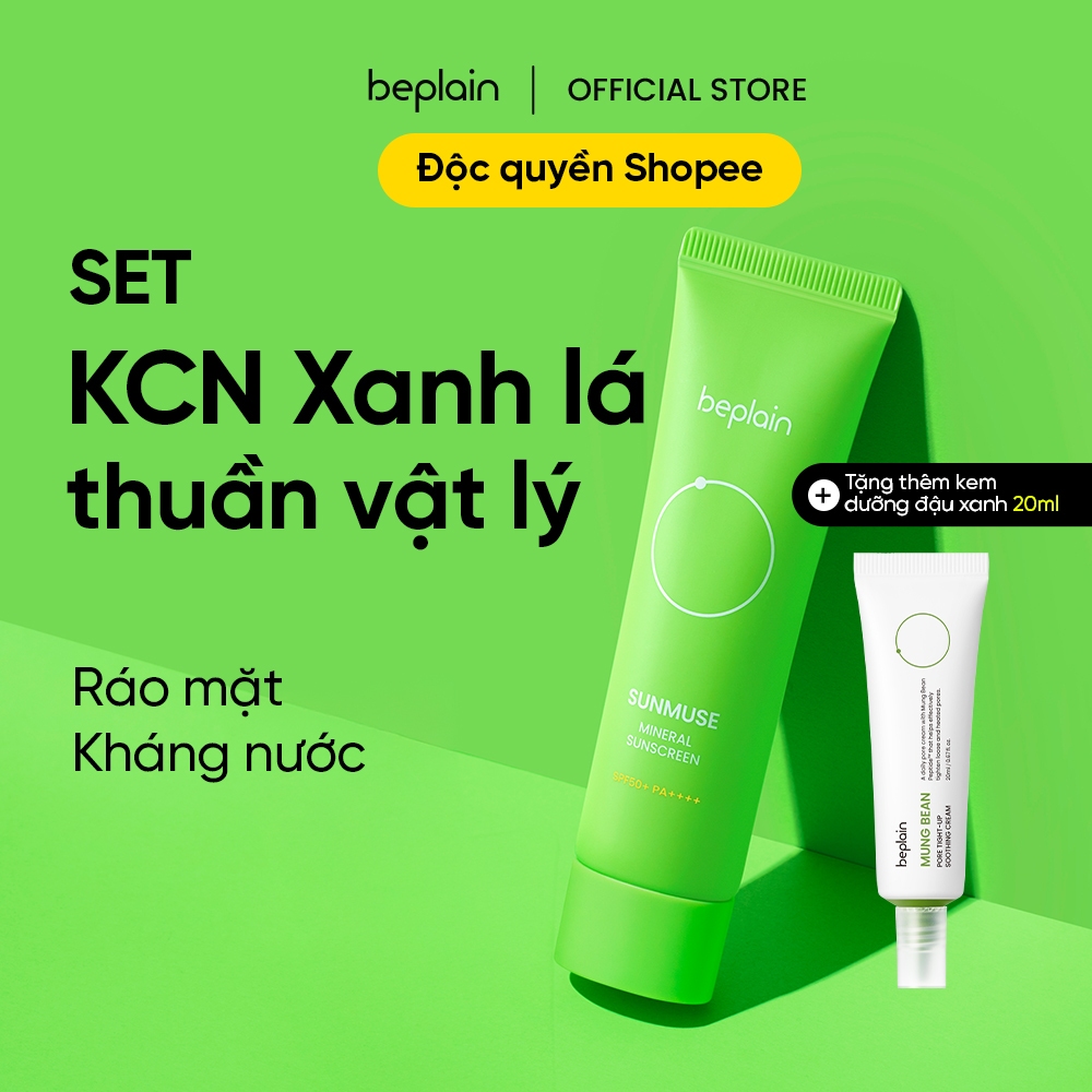 Kem Chống Nắng Beplain Sunmuse Mineral Vật Lý Nâng Tone Nhẹ Nhàng Spf 50+ Pa++++ 50Ml