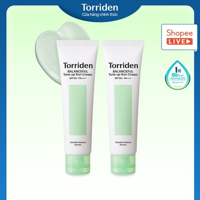 [ Torriden Live ]  [SET] Kem chống nắng nâng tone BALANCEFUL CICA, 60ml+60ml