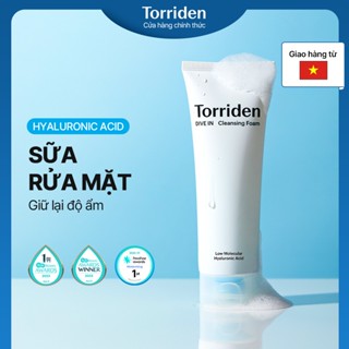 [Torriden Chính hãng] Sữa rửa mặt tạo bọt làm sạch da DIVE IN chứa Hyaluronic Acid, 150ml, Cleansing Foam
