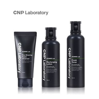 [CNP Laboratory] Homme Lab Fresh Kem dưỡng thể sạc lại, Sữa rửa mặt xốp hoạt động trước