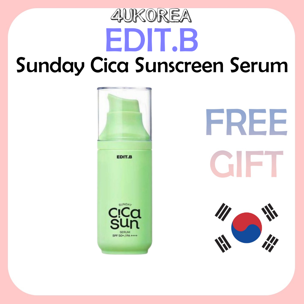 Kem chống nắng EDIT.B Sunday Cica 55ml SPF50 + PA + + + + / K-BEAUTY