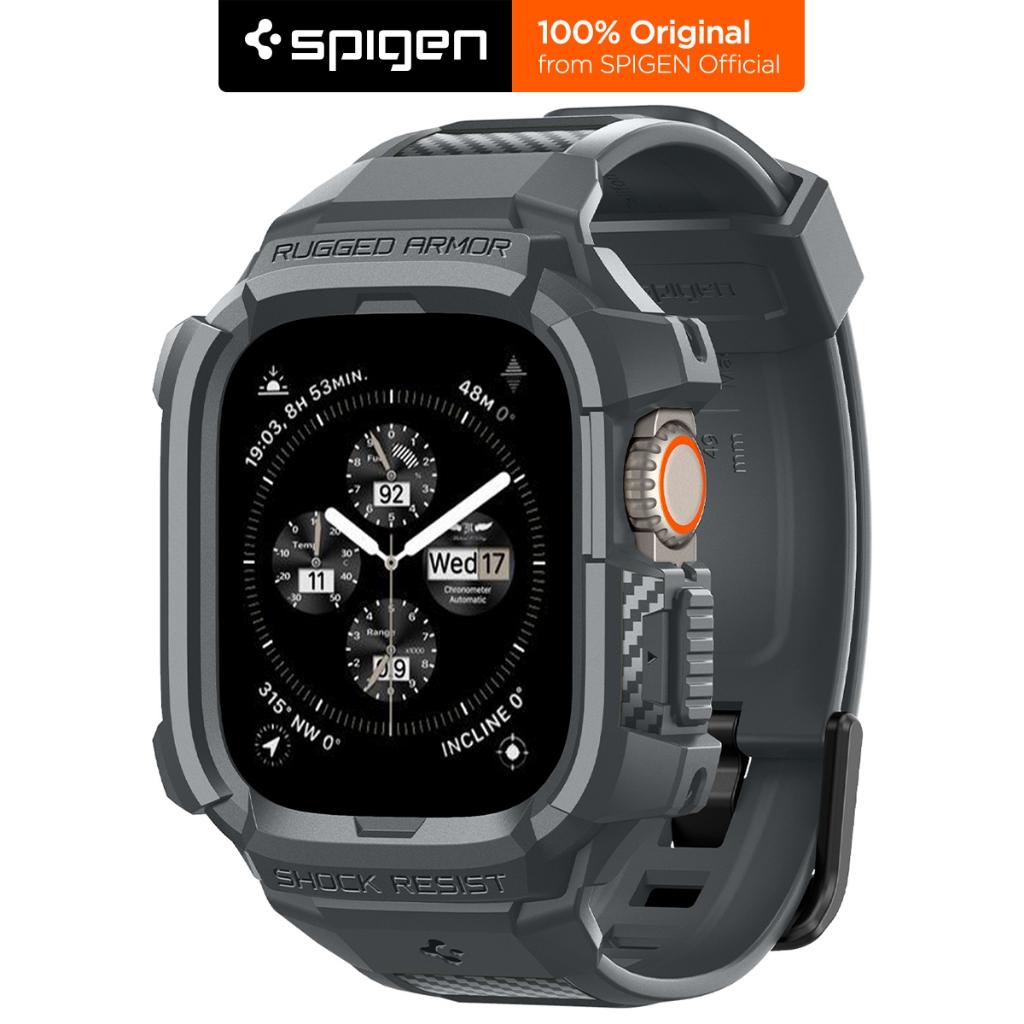  Dây Đeo Đồng Hồ Thông Minh Cho Apple Watch Ultra 3 11 SE3 Series 49 - 42mm Rugged Armor Pro Spigen - Bền Bỉ Tuỳ Chỉnh Tiện Lợi 