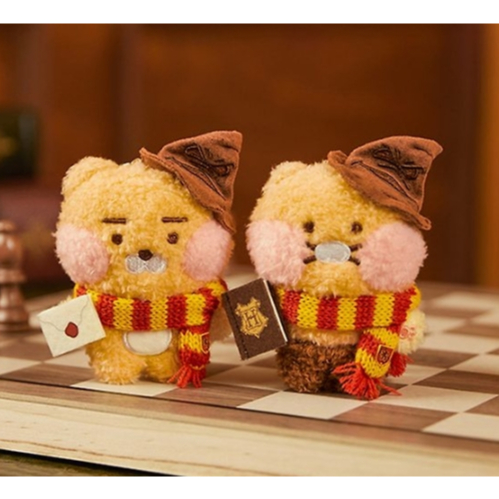 🎀【In Stock】2024 Harry Potter x KAKAO FRIENDS Fuzzy Keyring Doll - Ryan/ Choonsik