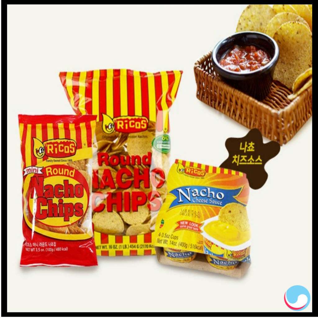 Ricos Nacho Chips doritos Khoai tây chiên giòn Sốt phô mai 100g, 454g