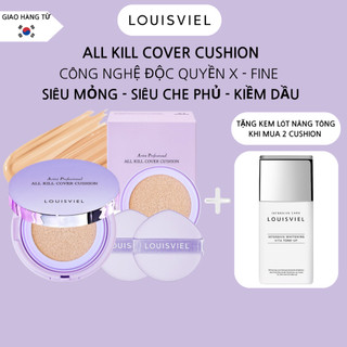   louisviel  Phấn nước kiềm dầu siêu mỏng siêu che phủ công nghệ độc quyền X-FINE  12g   SPF50 + PA + + +  Tặng kèm lõi 12g 