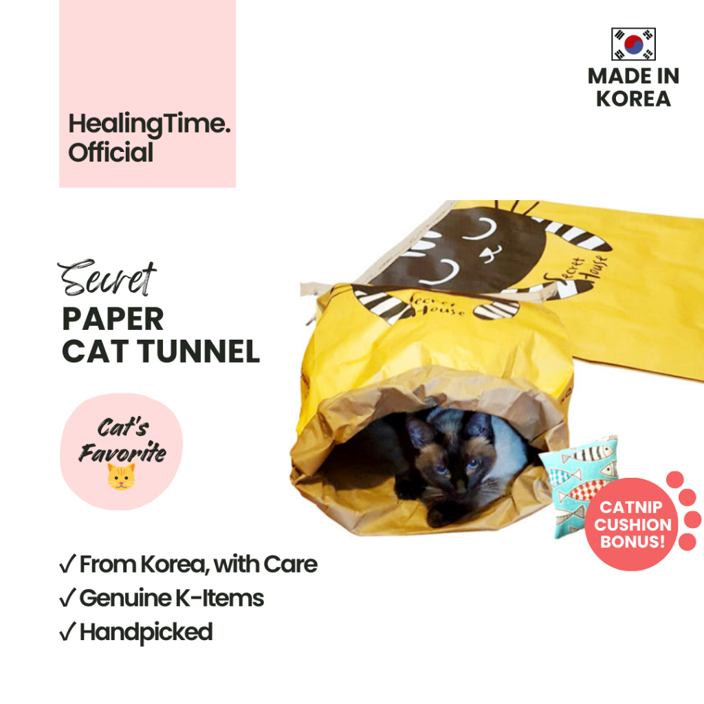 Secret Paper Cat Tunnel House – Đồ chơi âm thanh nhăn nheo từ Hàn Quốc