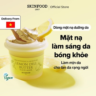 [SKINFOOD Official] Mặt nạ chanh thì là sáng da hương chanh cam quýt  Lemon Dill Food Mask 120g