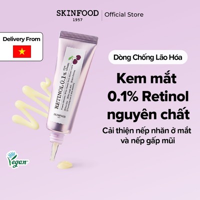 [SKINFOOD Official] Kem dưỡng mắt Black Cherry Retinol 0.1 30ml / Giảm nếp nhăn / Độ đàn hồi của da / Ngăn ngừa lão hóa da sớm / Black Cherry Retinol 0.1 Eye Cream