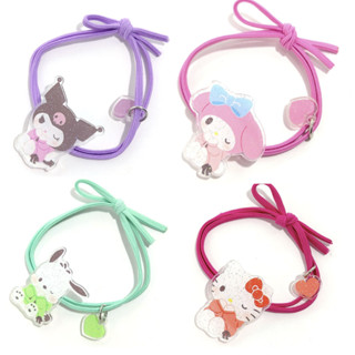 [Sanrio] Kuromi Glitter Hair Band Head Charm Hàn Quốc Scrunchies Kitty Hair Band