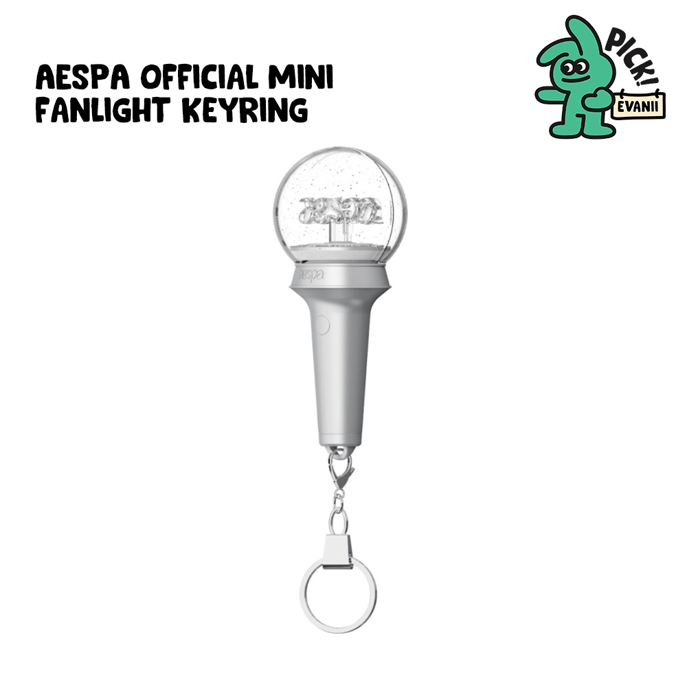 [aespa] CHÍNH THỨC MINI FANLIGHT KEYRING 1 cái / Móc khóa Fanlight / K-POP merch / quạt mini