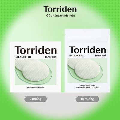 [Hàng Tặng Kèm Không Bán] [MINI] Torriden Toner Pad hàng ngày BALANCEFUL CICA, 2miếng, 10miếng, Toner Pad