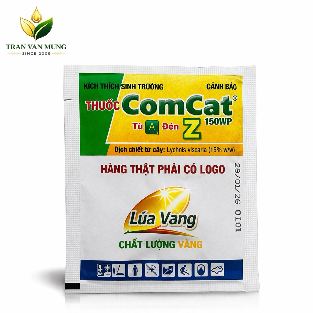 (CHÍNH HÃNG) COMCAT AZ LÚA VÀNG gói lớn 7,55Gr, Kích thích sinh trưởng tự nhiên…