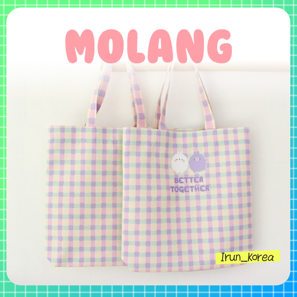[MOLANG] Túi Eco màu kiểm tra Molang Lavender