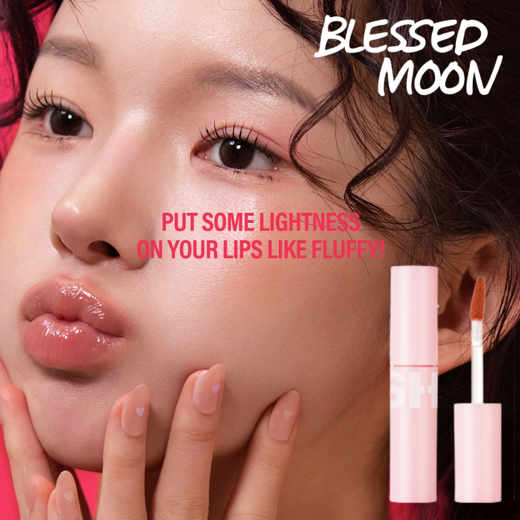 Son Tint BLESSED MOON Fluffy Lip Tint Son Kem Lì Dưỡng Ẩm Lâu Trôi Chống Nước Velvet