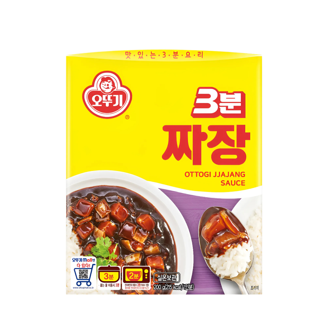 [Ottogi] Sốt Jjajang 3 phút, Sốt Đậu Đen Hàn Quốc, Gói Sốt Ăn Sẵn, 200g x3