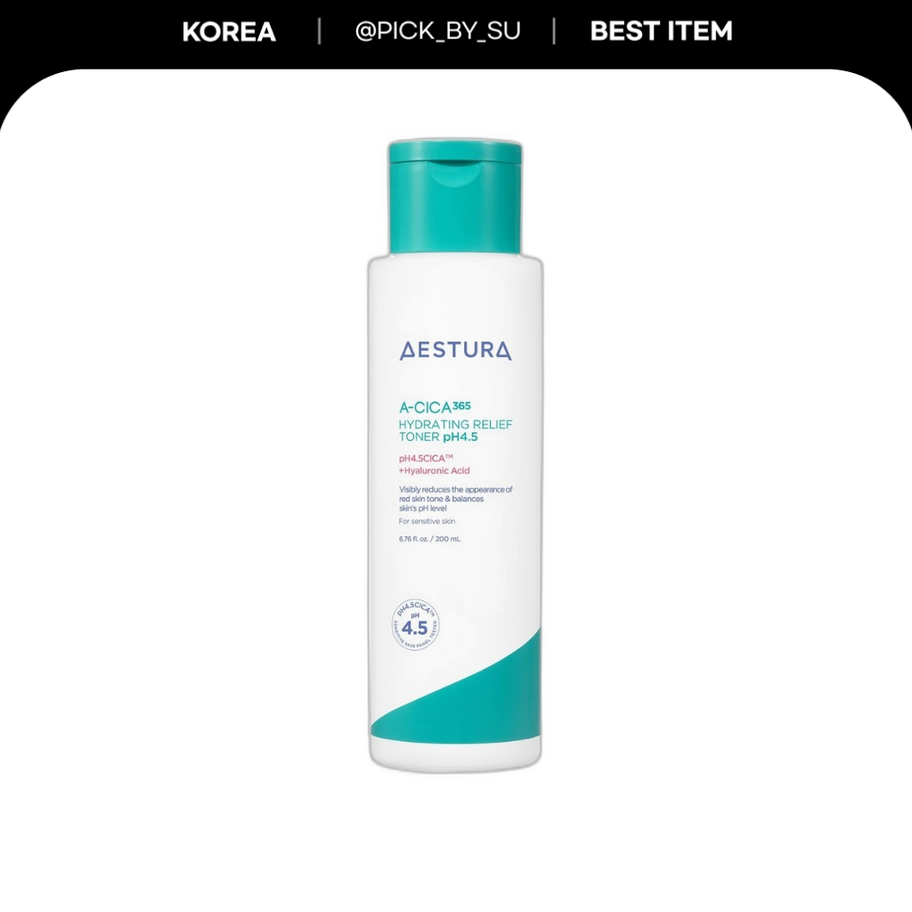 [AESTURA] A-CICA365 Toner 200ml, Cica Hydrating Soothing Toner pH 4.5 để chăm sóc da nhạy cảm