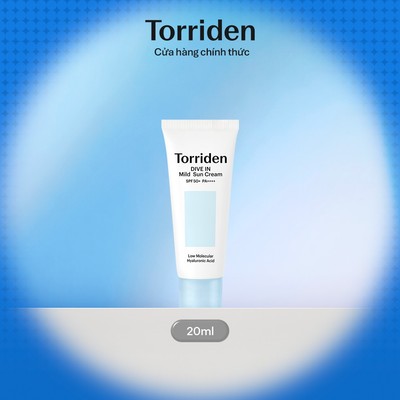 [Hàng Tặng Kèm Không Bán] [MINI] Torriden Kem chống nắng dịu nhẹ DIVE IN chứa Hyaluronic Acid với SPF 50+ PA++++, 20ml, Sun Cream