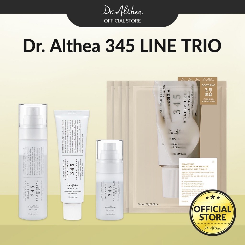 Dr.Althea 345 Line TRIO | Kem Giảm Chấn 345 50ml + 345 Kem Giảm Chấn 60ml / 100ml + 345 Mặt nạ Kem G