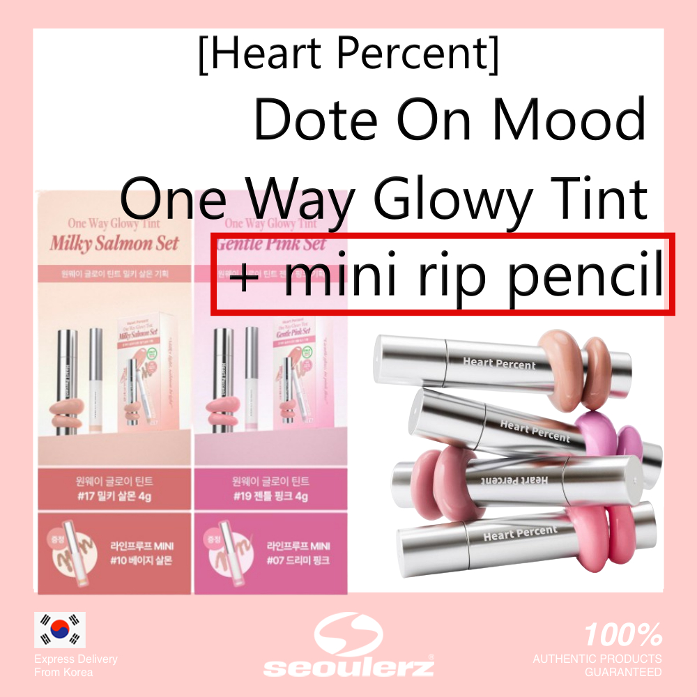 [Heart Percent] Dote On Mood One Way Glowy Tint 18 Colors 4.2g + mini rip pencil