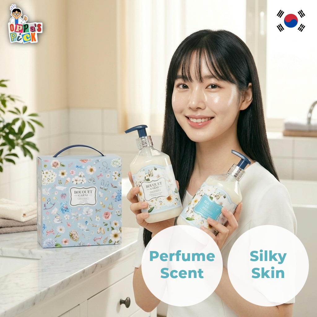 [BOUQUET GARNI] Bộ chăm sóc cơ thể (Wash + Lotion) 520ml x 2 - Bột trẻ em | Hydrat hóa & Mùi hương