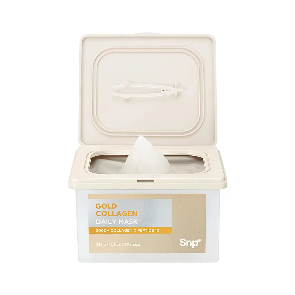 [SNP] Mặt nạ hàng ngày Gold Collagen 30 tờ (Gói kéo ra) Mặt nạ làm săn chắc da hàng ngày chống lão h