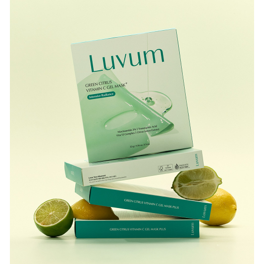 [LUVUM] Mặt nạ Gel Vitamin C cam quýt xanh Plus 5 cái / hộp, mặt nạ