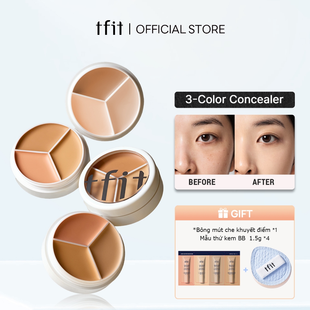 [TFIT Official] Che Khuyết Điểm Cover Up Pro Concealer Che quầng thâm mắt Che vết thâm mụn 15g