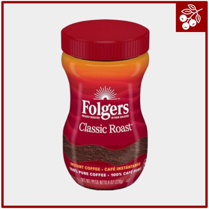 Pha lê cà phê hòa tan rang cổ điển Folgers 226g