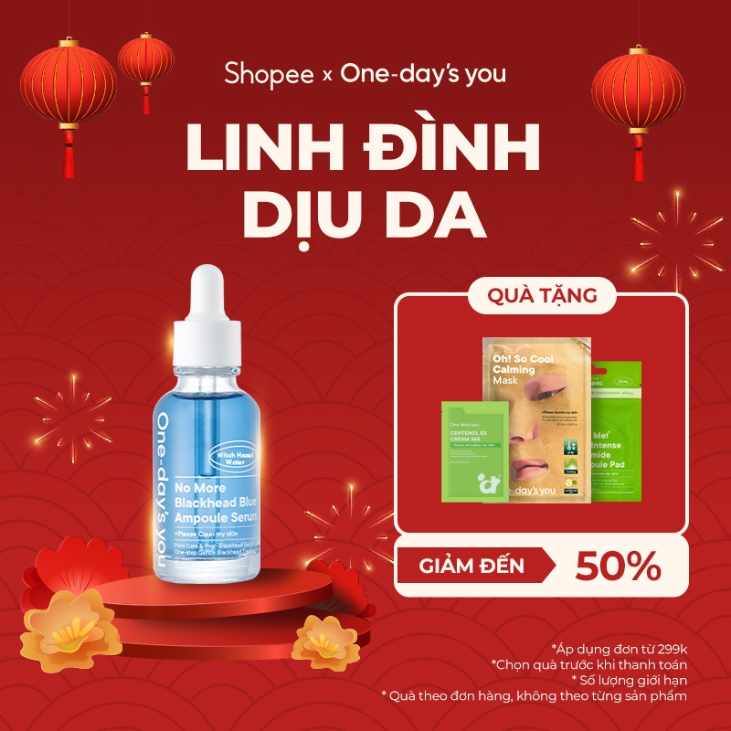 [Serum] Giảm mụn đầu đen, sợi bã nhờn ONE DAY'S YOU No More Blackhead Blue Serum (30ml)